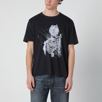 Our Legacy Black T-shirt with Cybernetic Angel print