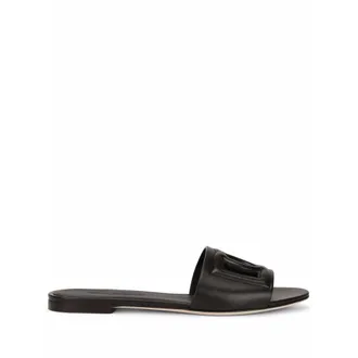 Dolce & Gabbana Bianca Leather Slides
