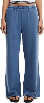 Cotton On Womens Classic Fleece Wide Leg Sweatpant in Washed Indigo Blue at Nordstrom, Size Xxx-Small