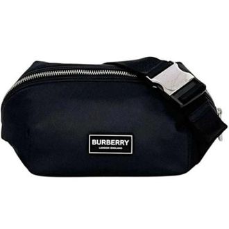 Burberry Pre-owned Belt Bags, unisex, Black, Size: ONE SIZE Pre-owned Nylon Shoulder Bag