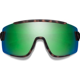 Smith Wildcat 140mm ChromaPop Polarized Shield Snow Goggles in Tortoise /Green at Nordstrom