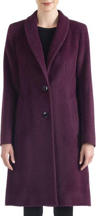 Sofiacashmere Shawl Collar Alpaca Wrap Coat in Magenta at Nordstrom, Size 10