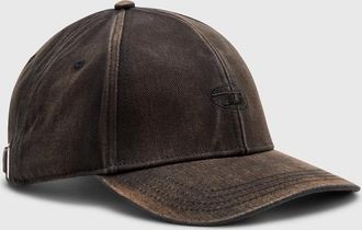 Diesel Baseball cap in washed cotton twill - Caps - Man - Black