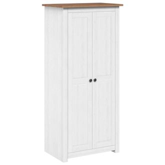 vidaXL Vidaxl - Armario Madera Maciza Pino Blanco Panam&aacute; Range 80x50x171,5 Cm