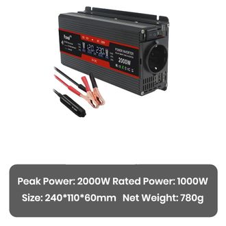 OEM Ups, Robustas Caracter&iacute;sticas De Seguridad, Dise&ntilde;o Compacto, 2000w 12v Negro