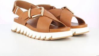 The Flexx Womens Edwina Leather Sandals In Cuoio Softy
