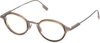 Ermenegildo Zegna Ez 5350 Brillen - Heren - Brillen - Bruin - 48 MM - Accessoires