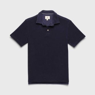 Surfside Supply Co. Ryan Saltwater Terry Polo in Navy Blazer at Nordstrom, Size Xx-Large
