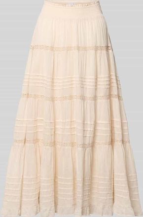 Neo Noir Neo Noir Maxirock mit elastischem Bund Modell Felicia in Beige, Gr&ouml;&szlig;e 34