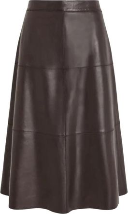P.A.R.O.S.H. Maciock Rok - Dames - Leren & Su&egrave;de rokken - Bruin - XS - Leer - Rokken