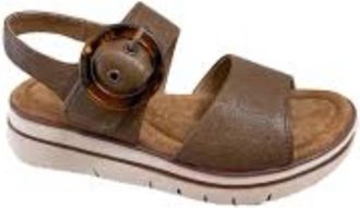 Salvia Womens Arlo Low Wedge Sandal In Nuthatch