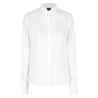 Fay Shirts, female, White, Size: M Slim basic shirt