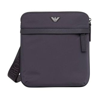 Emporio Armani Tassen, Heren, Grijs, ONE Size, Nylon, Nylon Crossbody