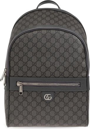 Gucci medium Ophidia backpack - men - Polyurethane/Cotton/Leather/Canvas - OS - Grey