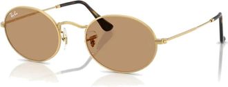 Ray-Ban Vintage Ovale Zonnebril Rb 3547 - unisex - Zonnebrillen - Geel - 50 MM - Accessoires