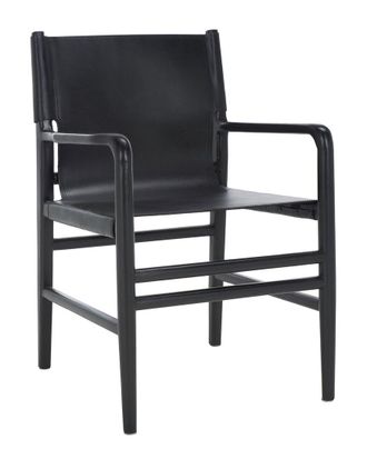 Safavieh Couture Cassaphina Leather Arm Chair