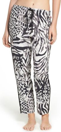 Natori Edgy Garden Print Pajama Pants in Black at Nordstrom, Size X-Large