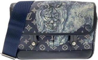 Louis Vuitton Pre-owned Monogram Savannah Messenger Shoulder Bag - Dames - Vintage Schoudertas - Blauw - ONE Size - Vintage