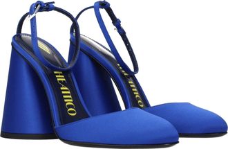 The Attico Womens Blue Satin Platform Sandals