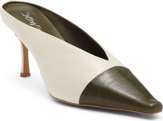 Jeffrey Campbell Investor Mule in Dark Khaki Ivory Combo at Nordstrom, Size 9.5