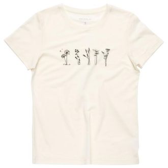 Devold Classic Flowers Tee Merinoshirt f&uuml;r Damen | wei&szlig;