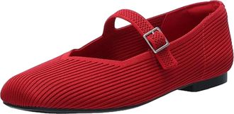 Anne Klein Amerie Ballet Flat Red AMERIE-RED Womens