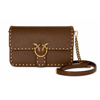 Pinko Pinko, Dames, Tassen, Bruin, Maat: ONE Size Leer
