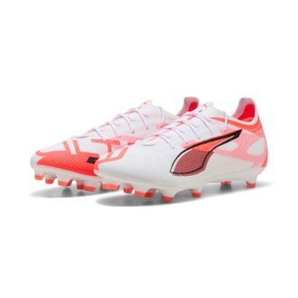 Puma Fussballschuh PUMA ULTRA 5 PRO FG/AG, Gr. 46,5, weiss (puma wei&szlig;, puma schwarz, glowing rot), Synthetik, Schuhe Fussballschuh, f&uuml;r Rasenpl&auml;tze