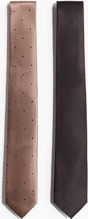H&M 2-pack Ties in Beige/dotted at Nordstrom
