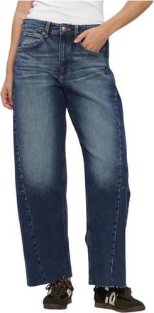 Lee Jeans, Dames, Blauw, W32, Rider Barrel Jeans