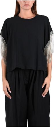 Sportmax Camiseta Riviera Boxy - Tops - Mujer - Negro - M