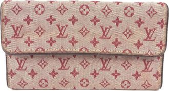 Louis Vuitton Cherry Cherry Red Galle Monogram Red Color Monogram Mini Long Wallet (Bi-Fold) (Pre-Owned)