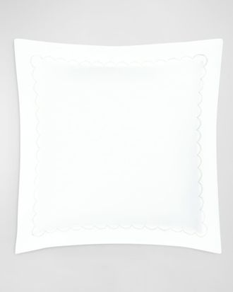 Matouk European Scallops Embroidered Sham