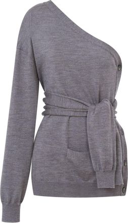 Moschino maglione monospalla - Grigio