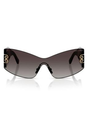 Dolce & Gabbana 142mm Cat Eye Sunglasses in Black /Grey Gradient at Nordstrom