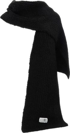 Maison Margiela Accessoires, Dames, Zwart, ONE Size, Elongated Rectangular Scarf