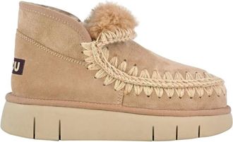 Mou Winter Boots, female, Brown, Size: 10 US Eskimo Bounce Suede Ankle Boot