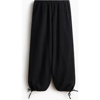 H&M Balloon-leg Denim Trousers in Black at Nordstrom, Size Xx-Large