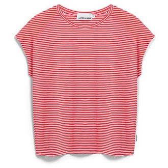 Armedangels Slub Jersey Stripe T-Shirt f&uuml;r Damen | rosa