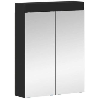 vidaXL Armario Con Espejo De Ba&ntilde;o Tulum Negro 60 X 16,5 X 78 Cm Vidaxl
