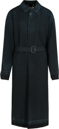 Maison Margiela Black Virgin Wool Trench Coat