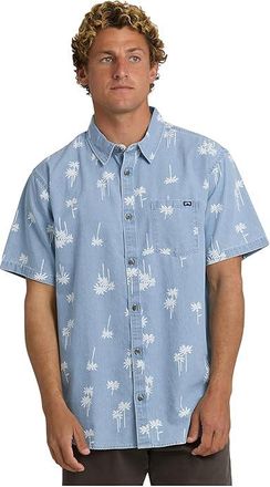 Billabong Sundays Mini Short Sleeve Mens T Shirt Corydalis Blue : 2XL, Cotton/Lyocell