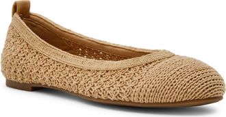 Anne Klein Josey Flat in Natural Woven at Nordstrom Rack, Size 7.5
