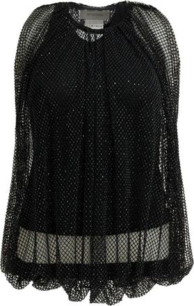 Sportmax Spxnodo Top - Dames - Tops zonder mouwen - Zwart - M - Polyester - Tops