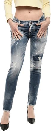 Dsquared2 Blue Skinny Low Rise Jeans