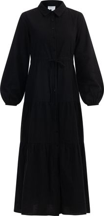 Usha Katoenen maxi jurk lynnea Dames zwart