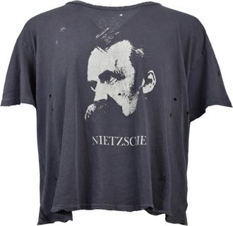 Enfants Riches Deprimes distressed graphic-print T-shirt - Grey