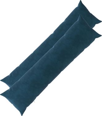 vidaXL Funda De Almohada 2 Pcs Heerlen Azul 40 X 145 Cm Terciopelo Vidaxl