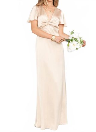 Show me your Mumu Luxesatin Rome Twist Gown In Silver
