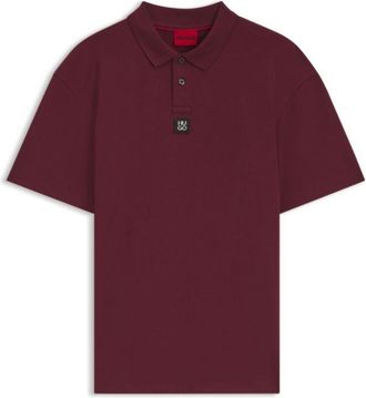 HUGO BOSS Stacked-logo polo shirt in interlock cotton